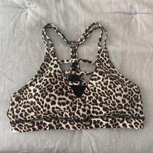 Ziya Grid Bra Leopard Sports Bra